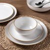 GBHOME Ceramic Dinnerware Sets for 4, 12 Pieces Stoneware Plates