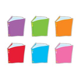 Trend Bright Books Mini Accents Variety Pack, Classroom Bulletin Board Cut Outs, 3 Inches, 36 Count