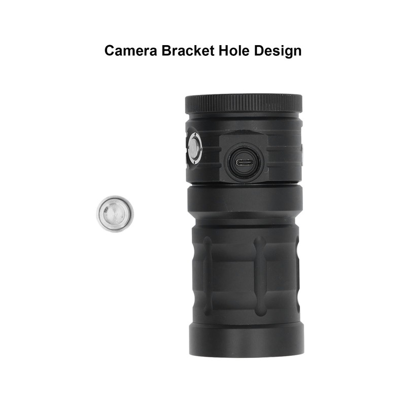 COB LED Diving Flashlight 100m Waterproof Underwater Torch with 3