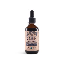 Sweet's Elderberry Tincture | USDA Organic | Alcohol-Free | Black Elderberry | Immune Support for All Ages | Travel-Friendly 2 oz Bottle with Dropper | Vegan | Keto | Non-GMO | Unsweetened