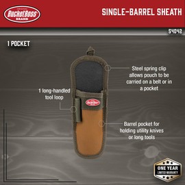 Bucket Boss Single-Barrel Sheath in Brown, 54042