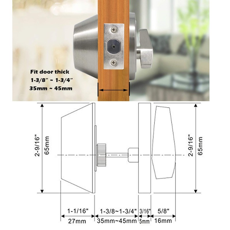 Gobrico 6 Keyed Alike Single Cylinder Deadbolts Keyed on One