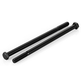 1/2-13 x 9“ Hex Head Bolts, Partially Threaded, Stainless Steel 304(18-8) Bolt, Black Oxide Finish, Quantity 2