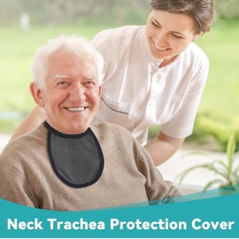 JFMkaer 4pcs Tracheostomy Dust Cover | Neck Stoma Guard Protector, Adjustable Breathable Tracheotomy Cover for Comprehensive Tracheostomy Care (dual layers)