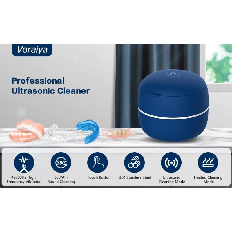 LIFEES Dental Ultrasonic UV Cleaning False Teeth Aligner Retainer Mouth