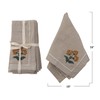Creative Co-Op Cotton Floral Embroidery Napkins, 18" L x 18"