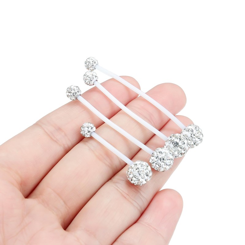 Hoeudjo Pregnancy Belly Rings Maternity Belly Button Rings Plastic Long