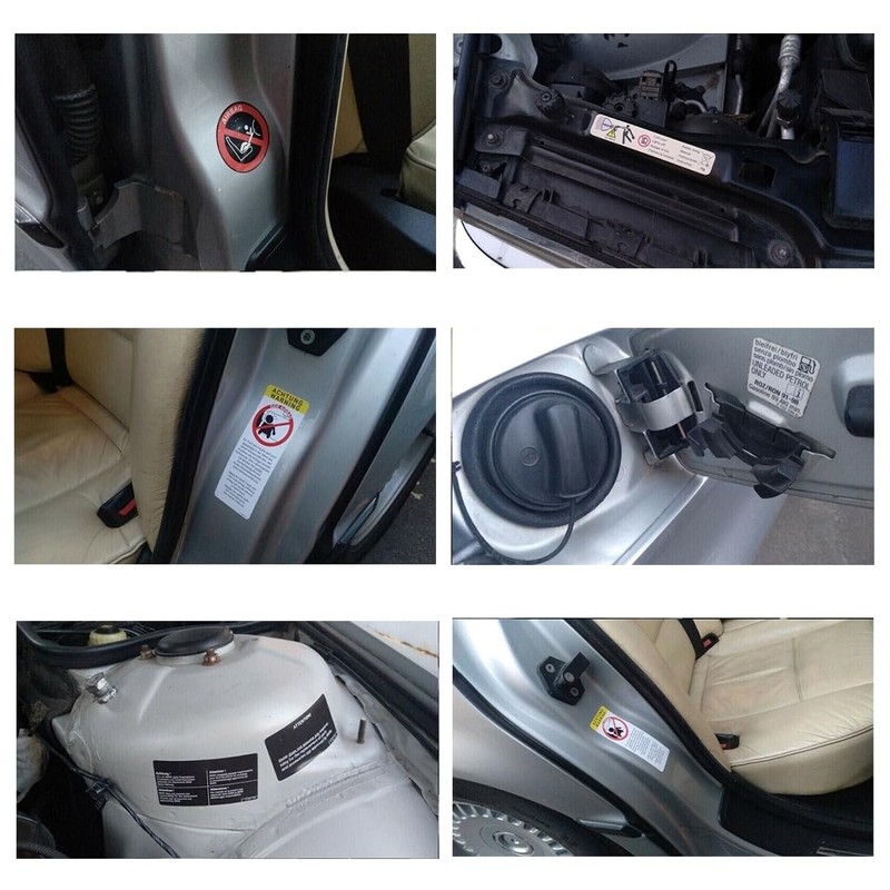 LST Safety Sign Sticker Airbag Tyre Pressure 5 Series E39