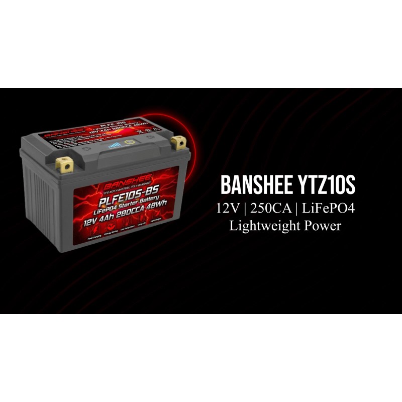Banshee Lithium Powersport Battery with Smart BMS, 12V 8Ah PbEq