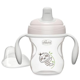 Chicco - Entrenador semi-suave con boquilla resistente a mordeduras y tapa sin derrames de 7 onzas, asas extraíbles y antideslizantes, apto para lavap