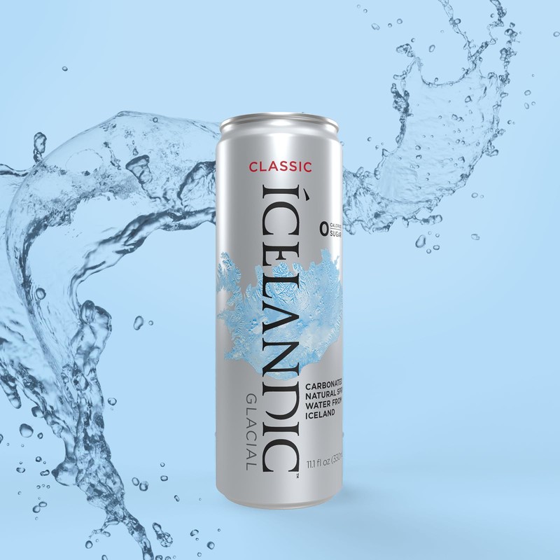 Icelandic Glacial Sparkling Water, Unflavored, 330 ml / 11.1 Fl