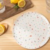 Bzyoo 12-Piece Melamine Dinnerware Set - White Confetti | Lightweight,