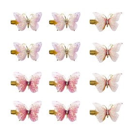 12 Pieces Butterfly Hair Clips, Girls Hair Clips, Butterfly Clip Headbands, Colorful Clips, Hair Accessories, Children'S Hair Accessories