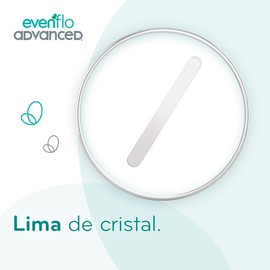 Evenflo Advanced Set de Manicure para Bebé, Kit de Cuidado de Uñas con Tijeras, Lima de Cristal, Cortaúñas y Pinzas, Estuche de Almacenamiento, Disponible en Azul y Gris