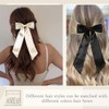 AOREAS 2Pcs Hair Bows for Women Soft Silky Stain Apricot