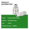 TAISHER 12PCS 304 Stainless Steel Pressure Washer Adapter Kit, Quick