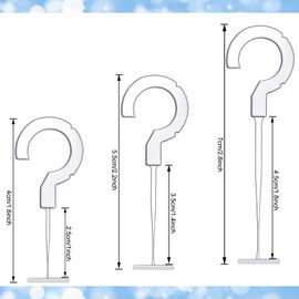 Tenare 3000 Pieces Plastic J Hook Fasteners Hanging Clothing J Hook Tag Fasteners for Label, Standard Tagging Barbs, 3 Sizes, 1.5, 2.2, 2.8 Inch