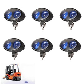 [Pack of 6] DAYSEN LED Forklift Lights, Safety Blue Fork Light Spot Pattern for Warehouse Warning Light Truck Side Mount Pedestrian Safe DC10V-100V Wide Voltag (6)