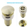 Keymark Universal Drain Fitting with Overflow Brushed Gold - Keymark