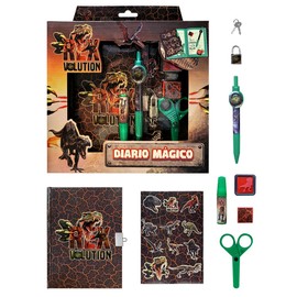 WILD DINOSAURS Diario de Dinosaurios para Niños - ¡Aprende y Diviértete con este Set de Escritura Jurásica! Incluye Bolígrafo, Stickers y Candado