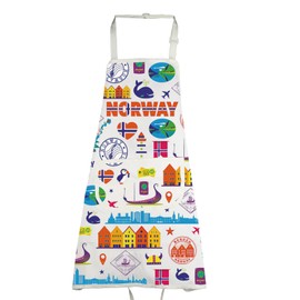 VAMSII Norway Trip Gift Norway Kitchen Chef Cooking Aprons Norwegian Lovers Gift Scandinavian Gift Norway Souvenir (NorwayApron)