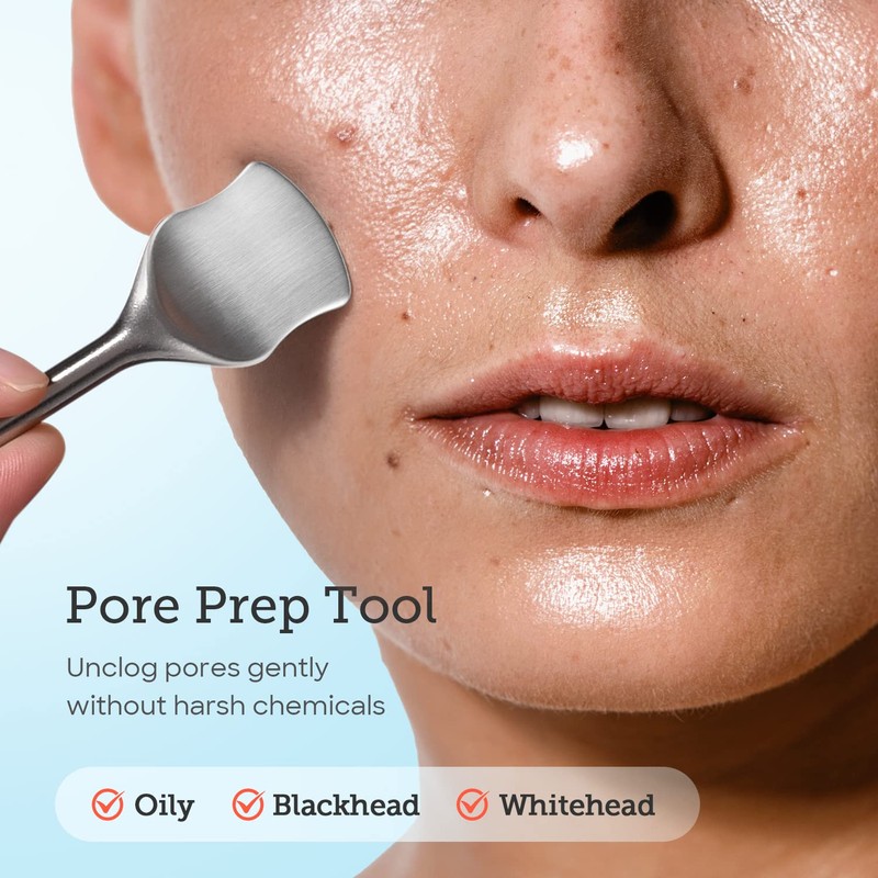LitBear Pore Prep Tool, Blackhead Remover Pimple Popper Tool Kit,