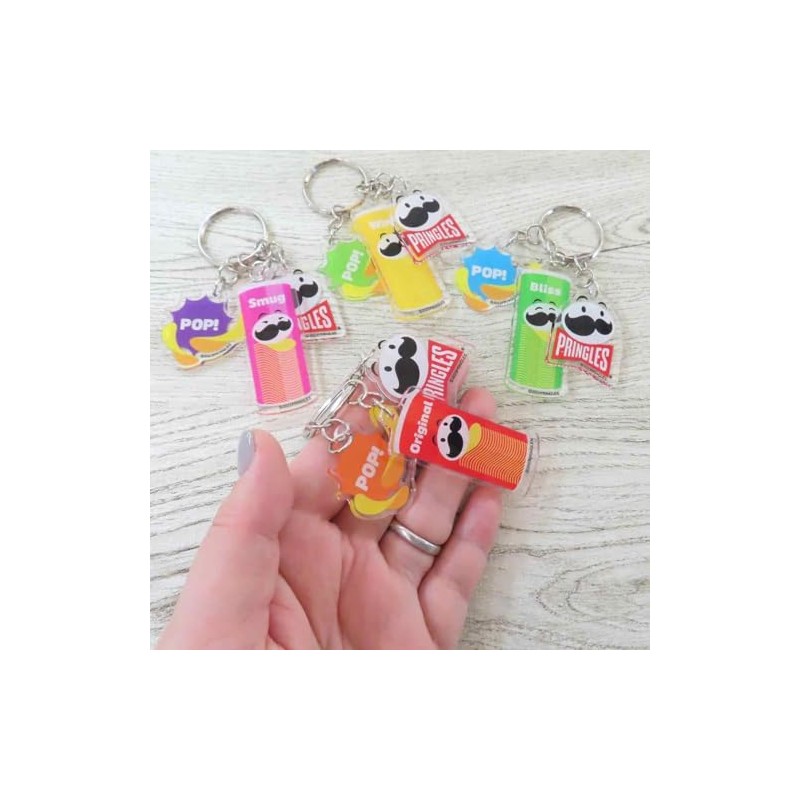 Kamio Japan Pringles Key Ring, 3 Row Acrylic Key Chain,