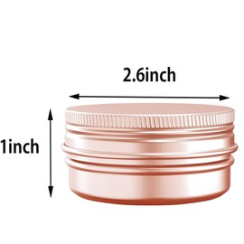 12Pcs Screw Top Aluminum Tin Jar, 2oz Aluminum Screw Lid Round Tin Container Bottle for Cosmetic, Lip Balm, Lip Balm Tin Containers Screw Top Round Tin Cans, Travel Cosmetic Cans Container