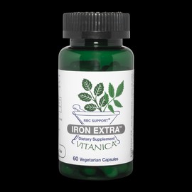 Vitanica, Iron Extra, Enhanced Iron Absorption Supplement, Vegan, 60 Capsules