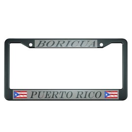 HOSNYE Boricua Puerto Rico License Plate Frame Metal License Plate Cover Front Plates Frames Car Tag Frame for Women Men US Vehicles Standard