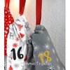 Iron-On Patch Advent Calendar Numbers 1-24 Flock Film Iron-On Appliques