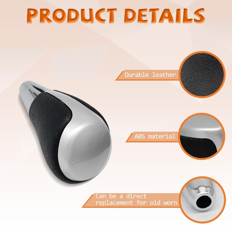 VKGUG Black Silver Gear Shift Knob Shifter Compatible with Toyota