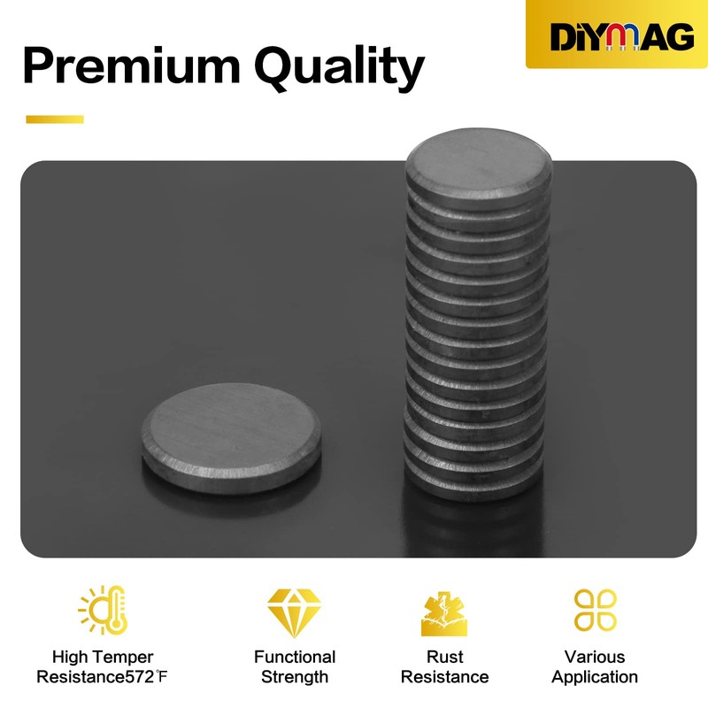 DIYMAG 90Pcs Magnets for Crafts 0.7 * 0.12inch Strong Adhesive