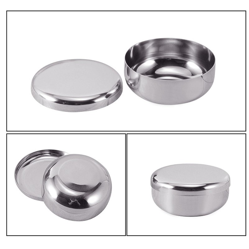 Stainless Steel Rice Bowl with Lids Multipurpose Single Layer Mixing