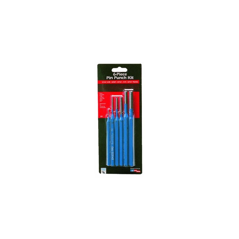 Dasco Pro 22 Pin Punch Set, 6-Piece