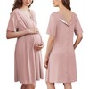 Ekouaer Labor and Delivery Gown for Hospital Short Sleeve Maternity