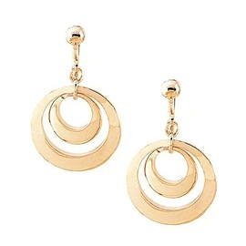 2 Row 月輪 Earrings Gold (m2395e – G)