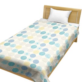 Merry Night CT14014-76 Skin Duvet Cover, Gauze, Natural Dots, Blue, Single, Approx. 55.1 x 74.8 inches (140 x 190 cm), 100% Cotton, Soft to the Touch, Absorbent, Breathable, Lightweight, Washable,