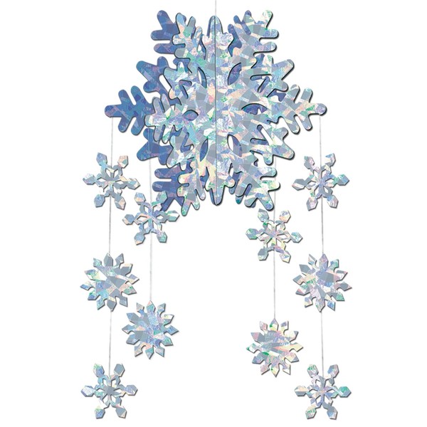 3-D Snowflake Mobile Party Accessory (1 count) (1/Pkg)
