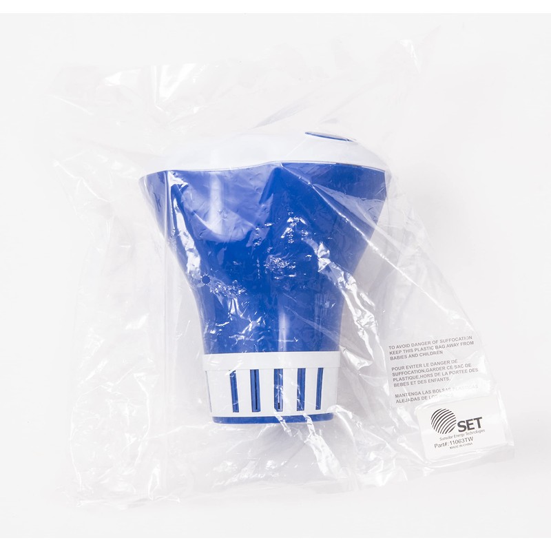 Floating Chlorine Bromine Dispenser for Swimming Pools with Thermometer