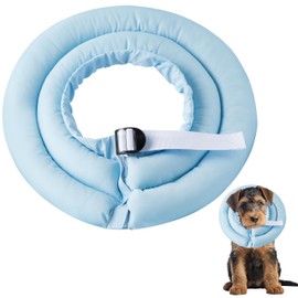 GQIRIL Soft Dog Cone Collar - Adjustable Recovery Cone for Small Dogs After Surgery to Stop Licking, Waterproof Elizabethan Protective Neck Donut Collar Alternative for Pet Cat Puppy (Blue, S)