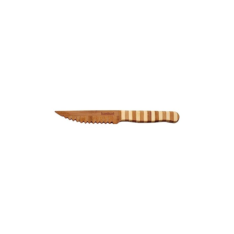 USRA Bamboo Kitchen Paring Lettuce Knife Serrated For Fruit Vegetable