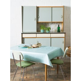 Lola rora Tablecloth Luxury Made in Belgium Waterproof UPVC 140 cm Wide 10 cm Unit 切売 Minimum 50 cm (Quantity 5) by Flow Small Fish Pattern Blue