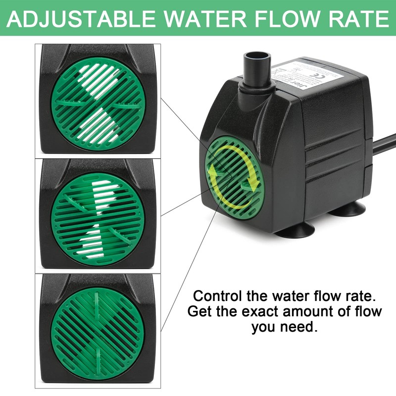 BARST Submersible Water,800GPH Adjustable Pond Fountain Pump Aquarium Pump with