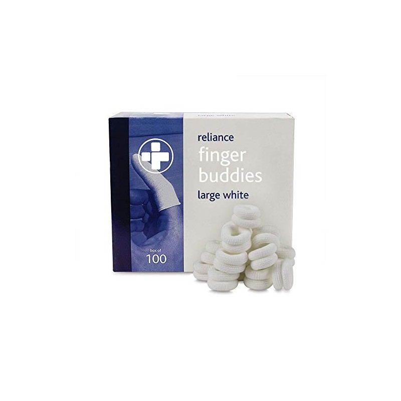Reliance Medical Finger Buddies REL692 Bandage Box, Large, White (Pack