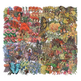 Dizdkizd Vintage Fairy Stickers Scrapbook Supplies, Transparent Flower Fairy Butterfly Stickers for Bullet Journal, Card Making, DIY Crafts, Photo Album - 180 Pieces