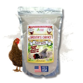 Chicken's Choice Chicken Dust Bath, 6 lb Natural Volcanic Ash Dust Bath for Chickens. Dust Mix for Healthy Chickens, Chinchillas, Small Animals. Made in The USA. Coop Accessories (1, Volcanic Ash)