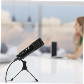 Vaguelly 1set Low Noise Microphone Tripod Stand for Streaming USB Condenser Mic for Laptop and Desktop for Meetings Podcasting and Live Broadcasting
