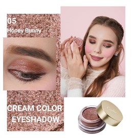 Oulac Brown Cream Eyeshadow also for Highlighter Large Capacity Highly Pigmented Eye Shadow Waterproof &Long Lasting with Moisturizing Formula 05