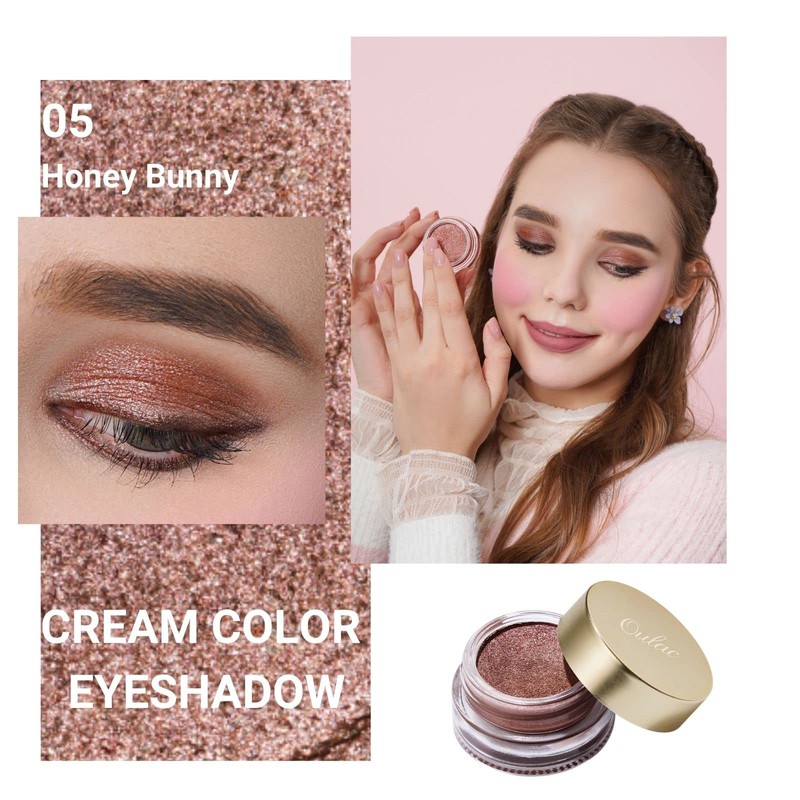 Oulac Brown Cream Eyeshadow also for Highlighter Large Capacity Highly